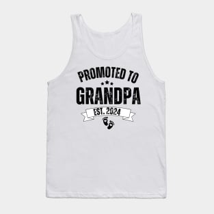 Pregnancy Announcement Gifts for Grandparents, Promoted to Grandma & Grandpa Tank Top